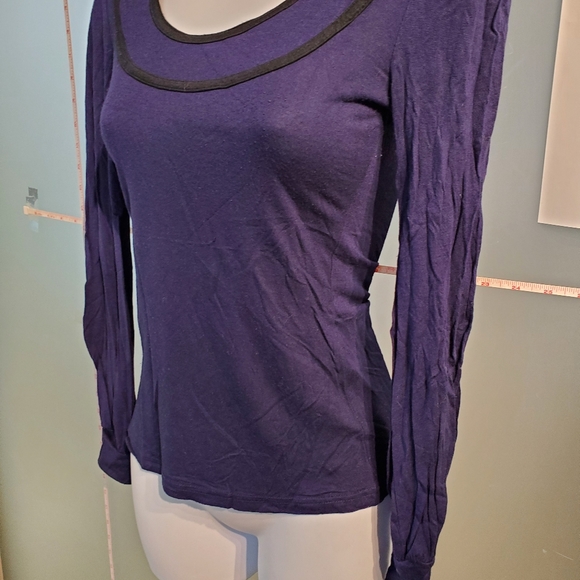 Ladies, Small, Alice by Temperley, Purple, Black, Long Sleeve Top, Stretchy - Picture 5 of 13